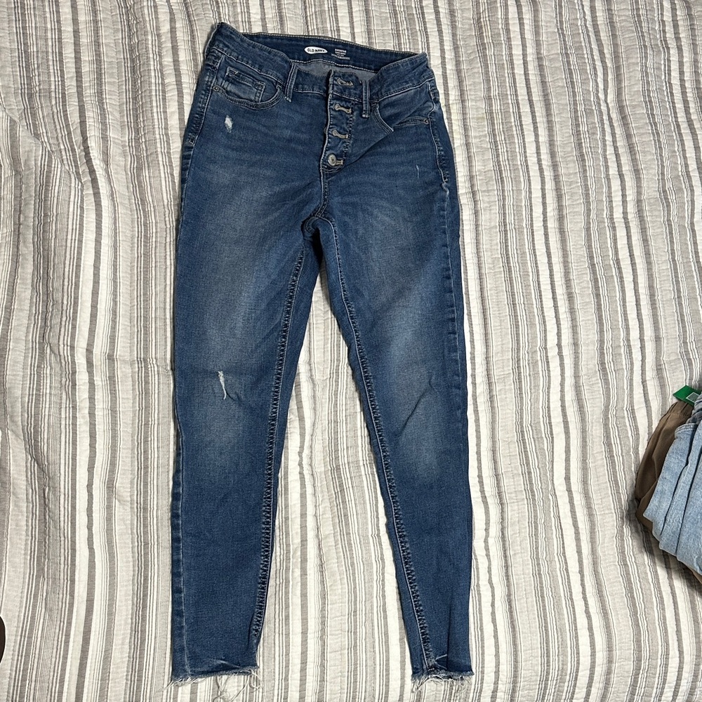 Old Navy Dark Blue Skinny high rise Jeans